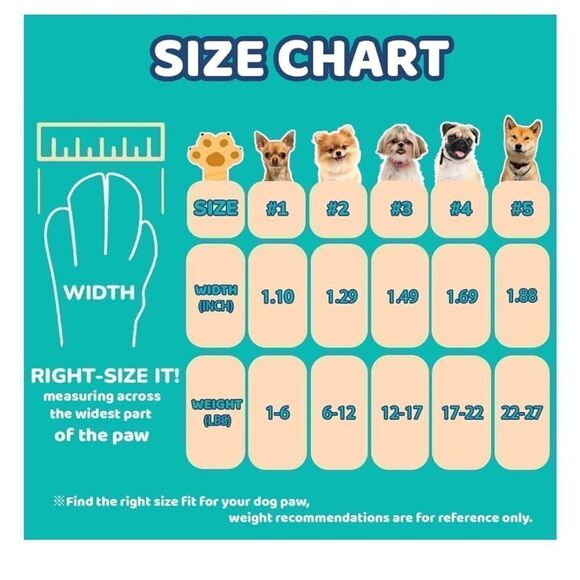 Doggie shoes sz 1 sz 3 please see pics for approximate sizing nib - Picture 3 of 10